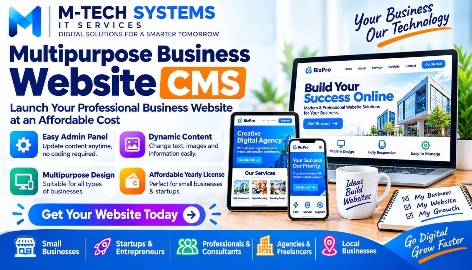 Multi-Purpose Website CMS:The Smart Solution for Managing Your Business Online