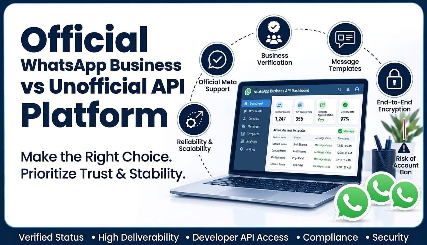 Official WhatsApp API vs Unofficial API: Why Businesses Should Choose the Official Solution