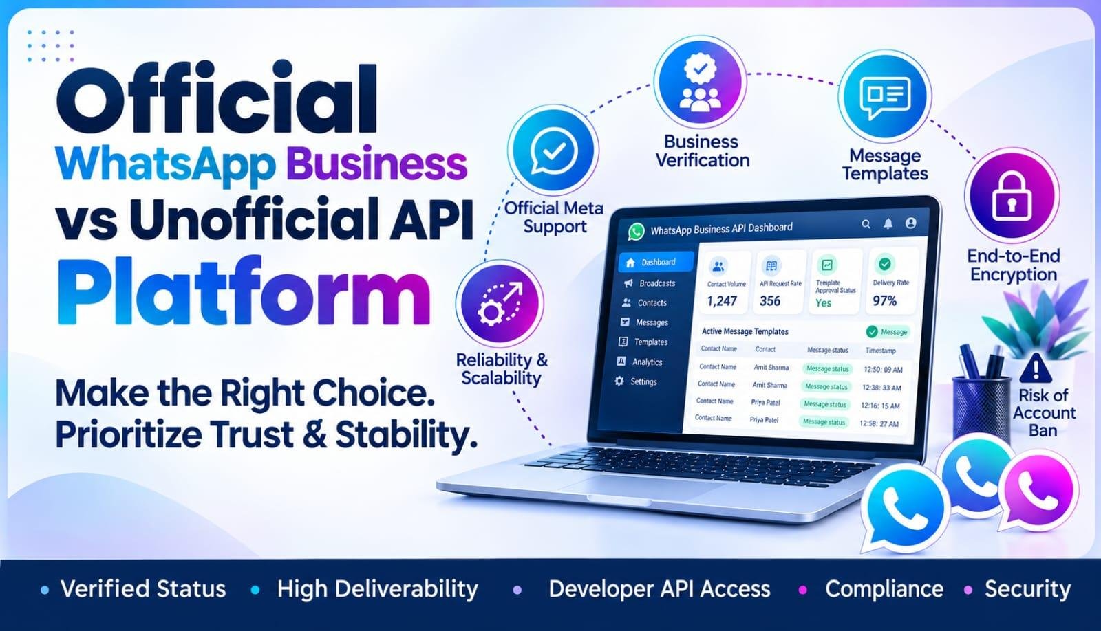 Official WhatsApp API vs Unofficial API: Why Businesses Should Choose the Official Solution