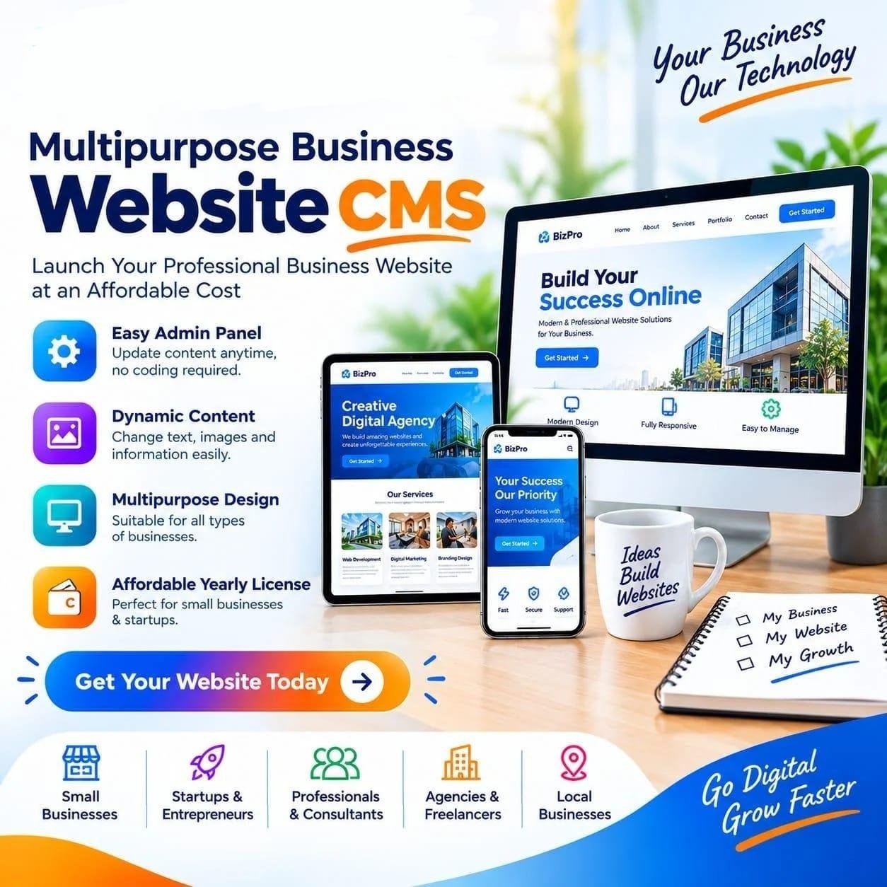 Multipurpose Business Website CMS
