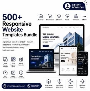 500+ Responsive Website Templates Bundle